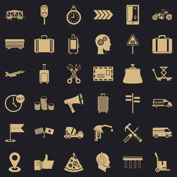 Teslimat Icons set, basit tarzı için ödeme