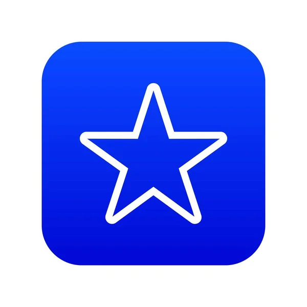 Estrella icono digital azul — Archivo Imágenes Vectoriales