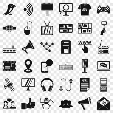 Konuşan Icons set, basit tarzı