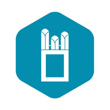 Karton kutu simgesi, basit tarzı tebeşirler