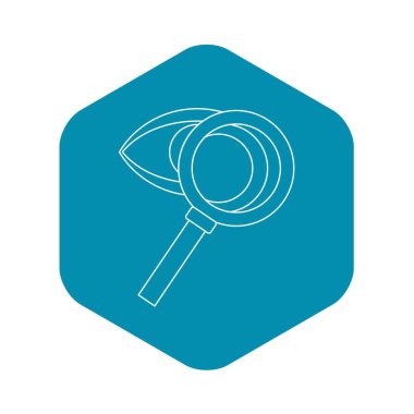 Büyüteç ve göz simgesini, anahat stili