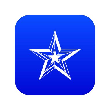 Yıldız simgesi dijital mavi