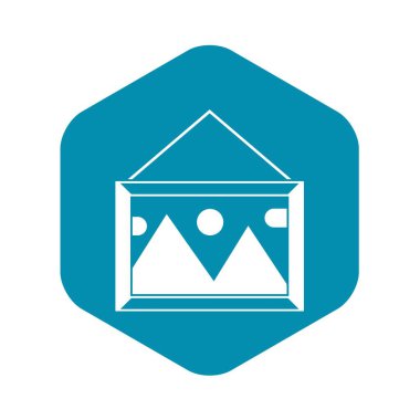 Duvar simgesini, basit tarzı bir çerçeve içinde resim