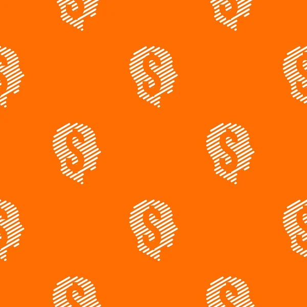 Dollar-Zeichen-Muster-Vektor orange — Stockvektor