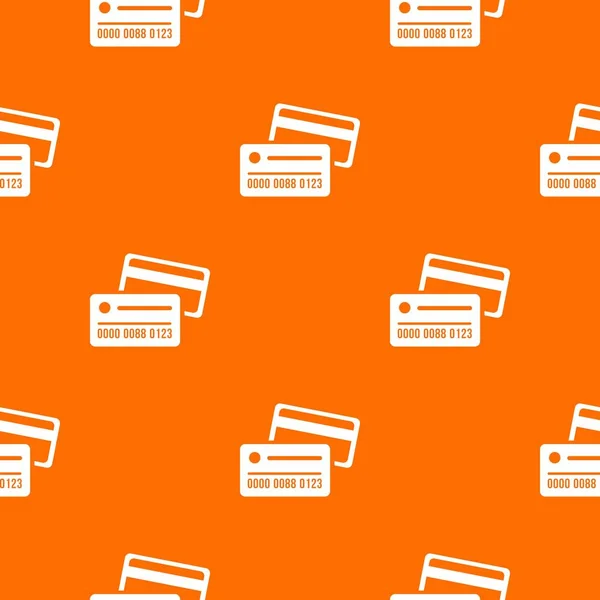 クレジット カード パターン ベクトル オレンジ — ストックベクタ