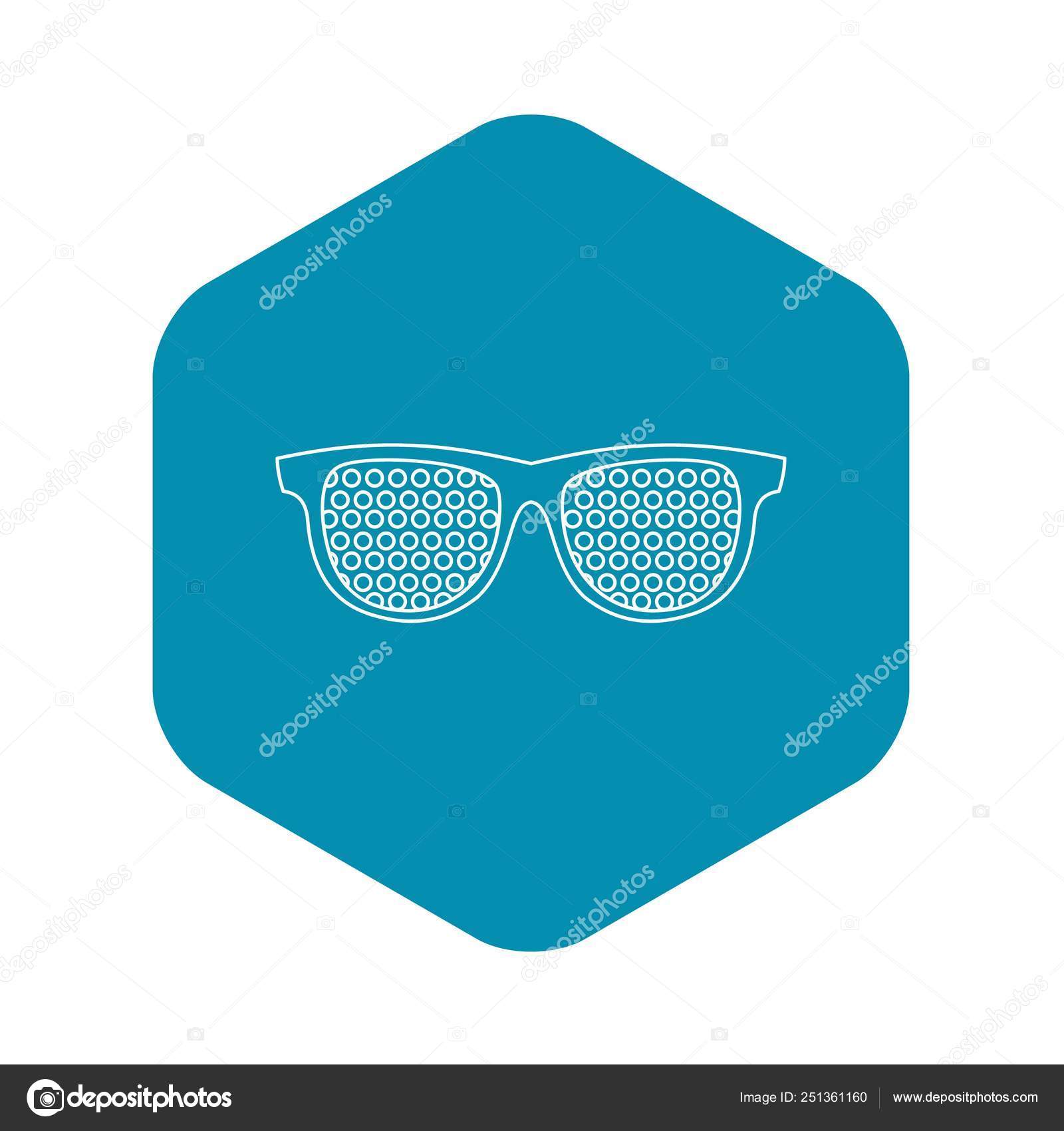 Icono de gafas estenopeicas, estilo de esquema Vector de stock por  ©ylivdesign 251361160