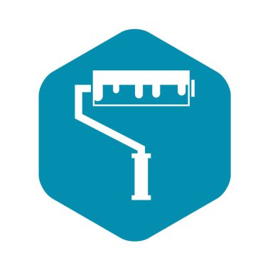 Rulo boya simgesi, basit tarzı ile