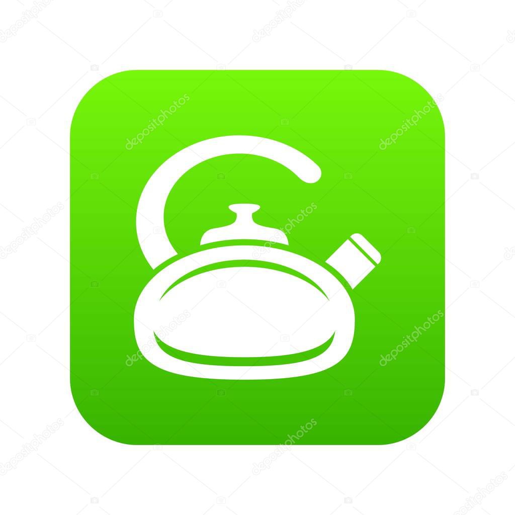 Pot bellied kettle icon, simple style