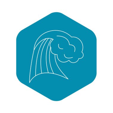 Dalga deniz gelgit simgesinin, anahat stili