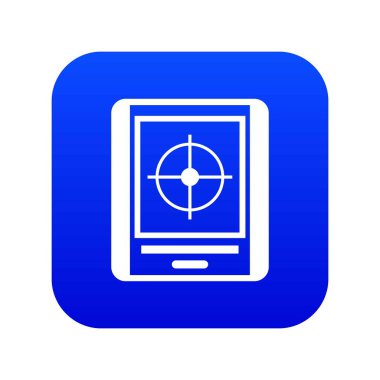 Radar simgesi dijital mavi