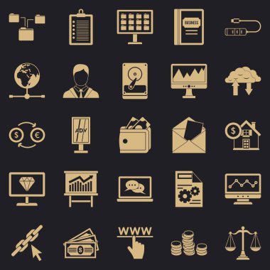 Erkeklere özel simgeler kümesi, basit tarzı