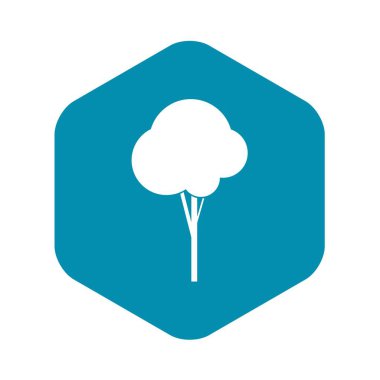 Kabarık ağaç simgesiyle, basit tarzı