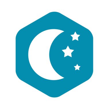 Ay ve yıldız simgesi, basit tarzı