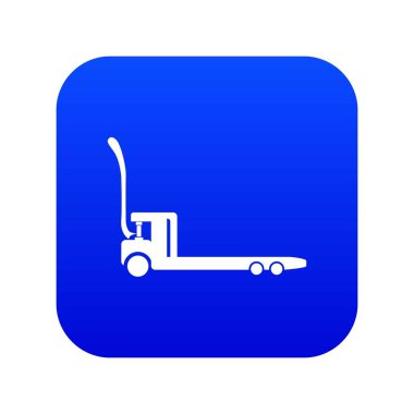 İnşaat arabası mavi simge vektör