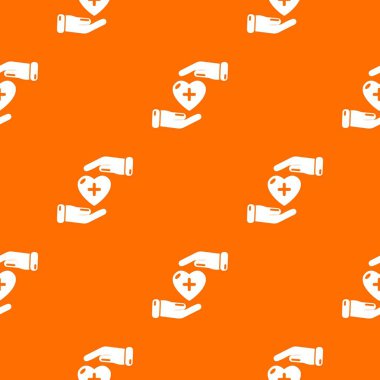 Sigorta hayat desen vektör turuncu