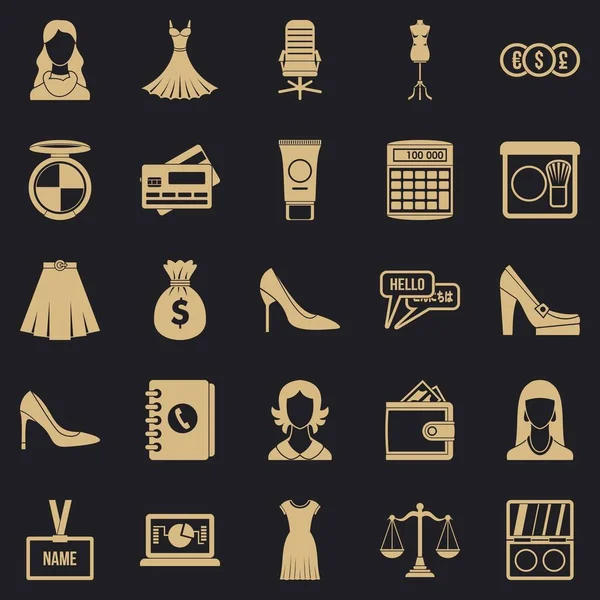 İş geliştirme simgeler kümesi, basit tarzı