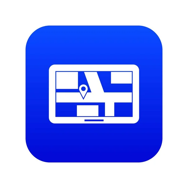 Icono de navegación azul digital — Vector de stock