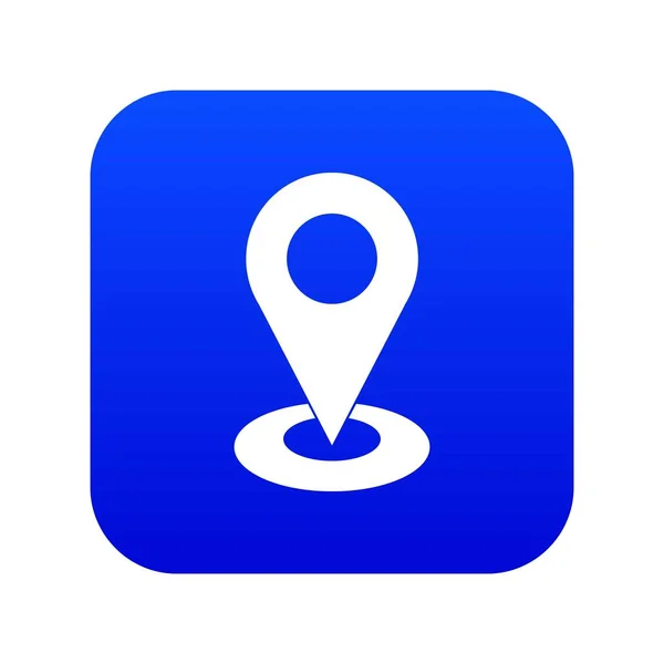 Carte icône pointeur numérique bleu — Image vectorielle