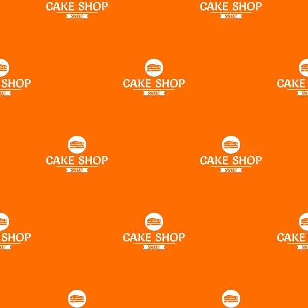Modèle magasin de gâteaux vecteur orange — Image vectorielle