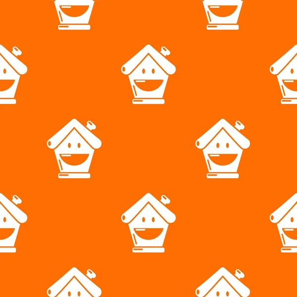 Insurance house pattern vector orange — Stock Vector