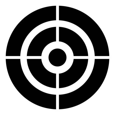 Kemer hedef simgesi, basit biçim