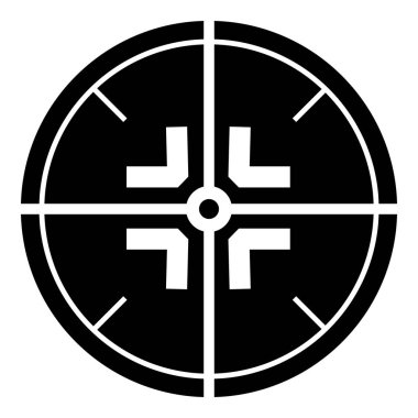 Modern sniper crosshair simgesi, basit tarzı