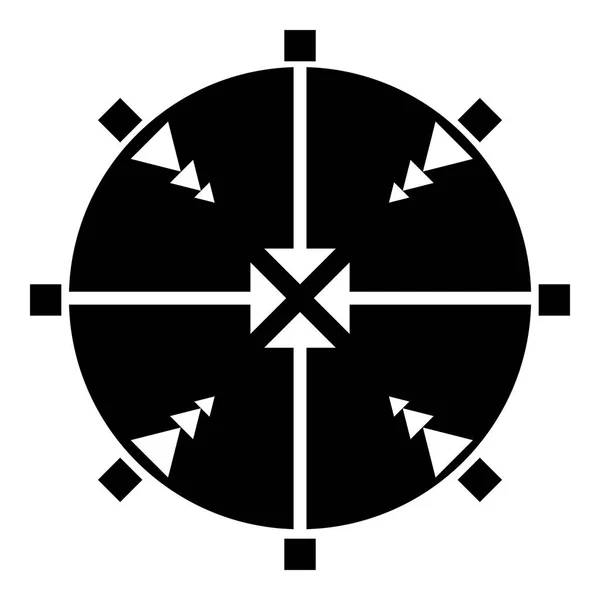 Hunt sniper crosshair icon, simple style — Stock Vector