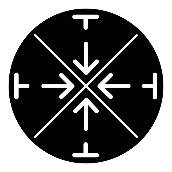 Circular crosshair icon, simple style — Stock Vector
