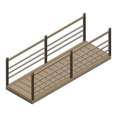 Ahşap bridge simgesini, izometrik stili