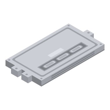 Otomobil motor parçası simgesi, izometrik biçim