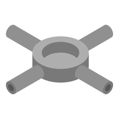 Driveshaft simgesi, izometrik stili çapraz