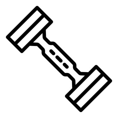 Spor salonu halteri simgesi, taslak biçimi