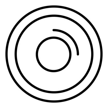 Üstten görünüm potter tekerlek simgesi, anahat stili