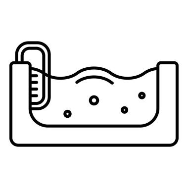 Havuzu simgesi, anahat stili