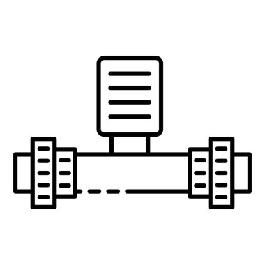 Havuzu boru ekipman simgesi, anahat stili