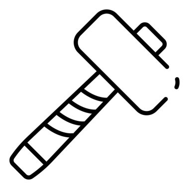 Büyük çekiç simgesi, anahat stili