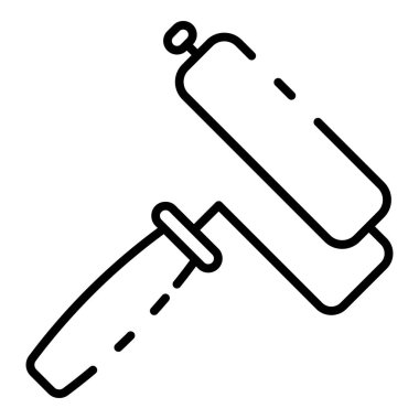 Boya roler simgesi, anahat stili