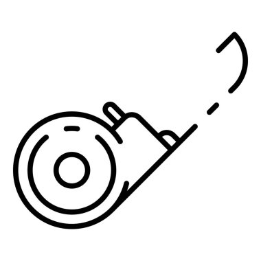 Ölçüm cetveli simgesi, anahat stili