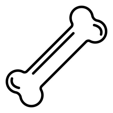 Evde beslenen hayvan yiyecek kemik simgesi, anahat stili