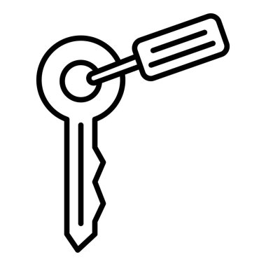 Anahtar evde beslenen hayvan ev simgesini, anahat stili