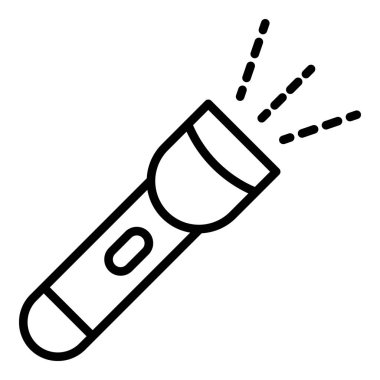 Bisiklet el feneri simgesi, anahat stili