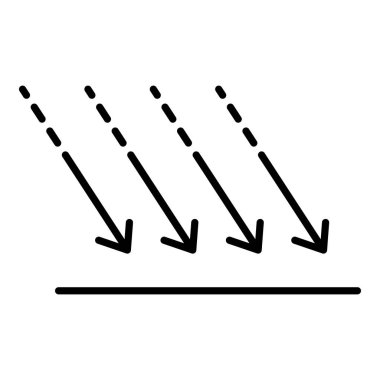 Güneş ışınları simgesi, anahat stili çekmek