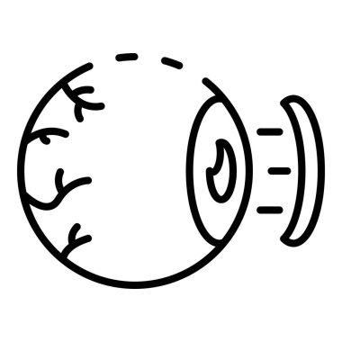 Yorgun göz küresi simgesi, özet biçimi