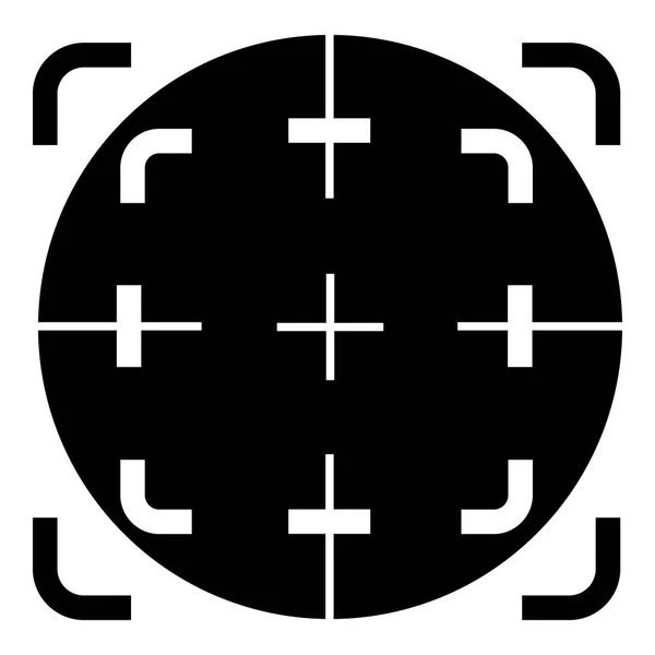 Rozsah ikonu zaměřovacího kříže, jednoduchý styl — Stockový vektor