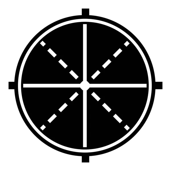 Sniper ícone de mira óptica, estilo simples —  Vetores de Stock