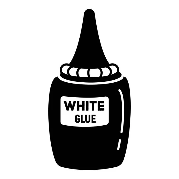 Ícone de garrafa de cola branca, estilo simples — Vetor de Stock