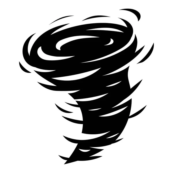Tornado-Ikone, einfacher Stil — Stockvektor