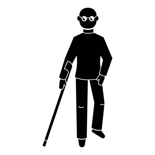 Ikona Slepý muž, jednoduchý styl — Stockový vektor