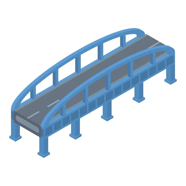 Blue bridge ikonra, izometrikus stílus — Stock Vector