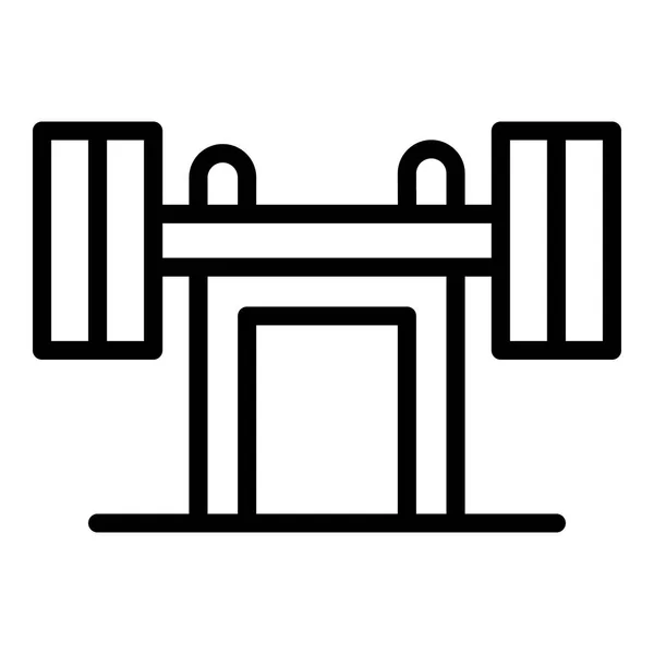 Lifting dumbell icon, outline style — Stock Vector